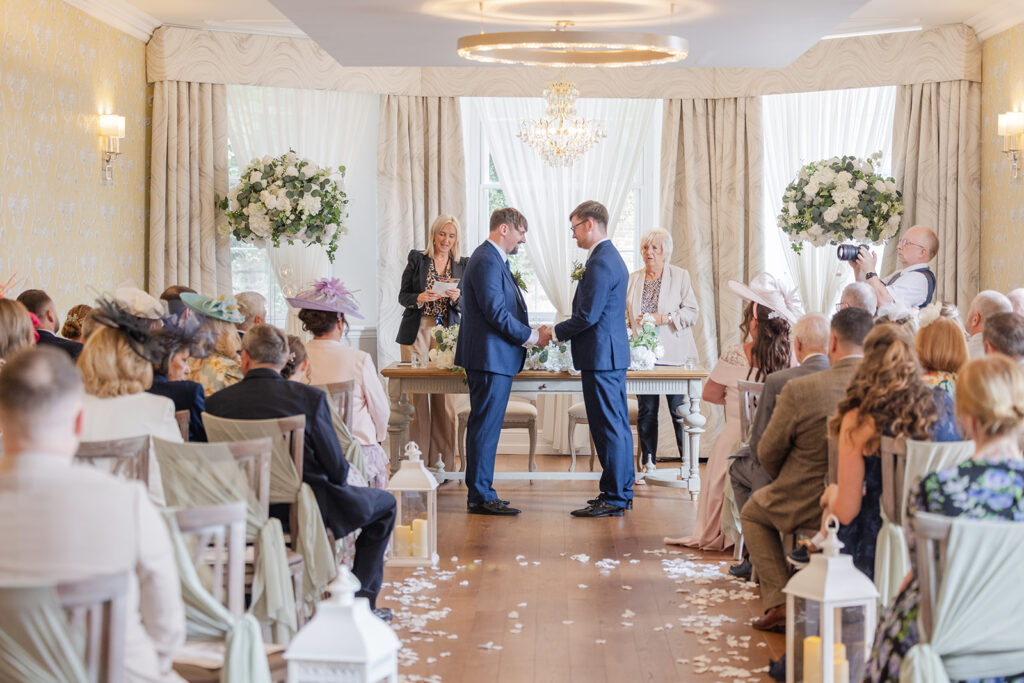 Same-sex wedding ceremony at The Old Palace Chester Wedding.